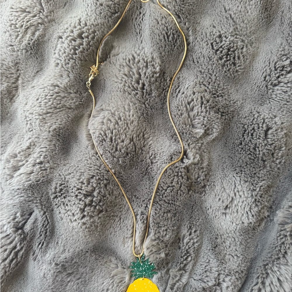 Alfani Gold and Green Pineapple Necklace